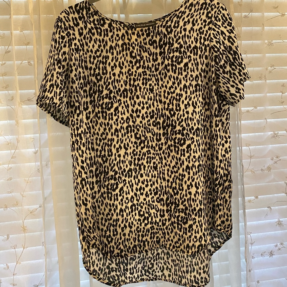 Black And White Animal Print Top